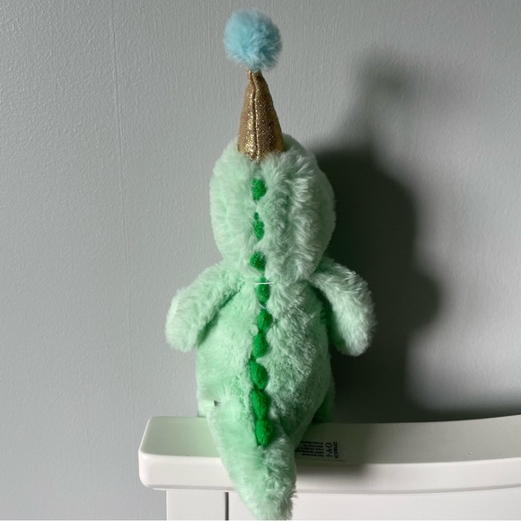 FAO Schwarz 12in T Rex Dino Plush with Birthday Hat - Picture 3 of 9